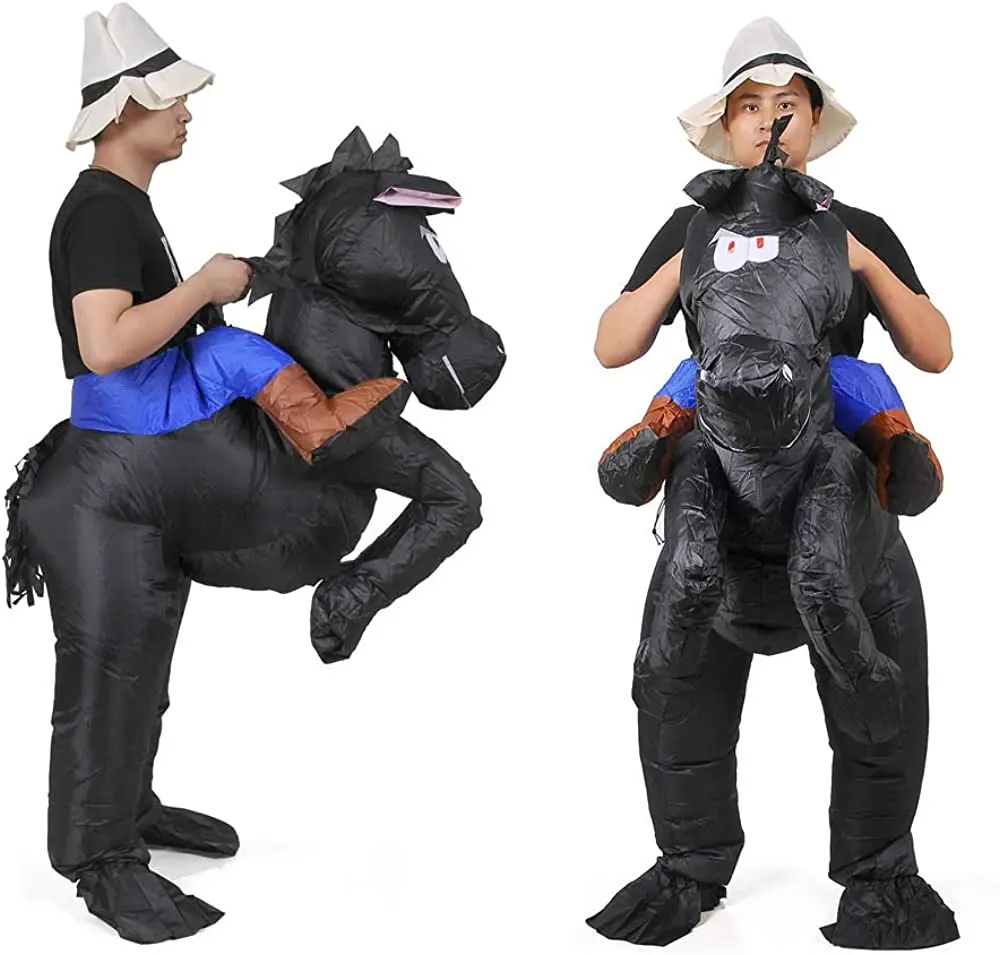 Надувной костюм темной лошади в стиле животного мира карнавальные вечерние