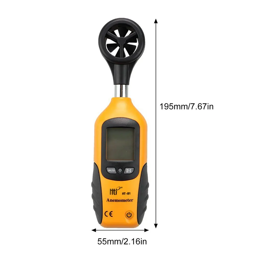 Handheld LCD Digital Anemometer Wind Speed Gauge Measurement Measuring Tool Air Flow Meter HT-81 | Инструменты