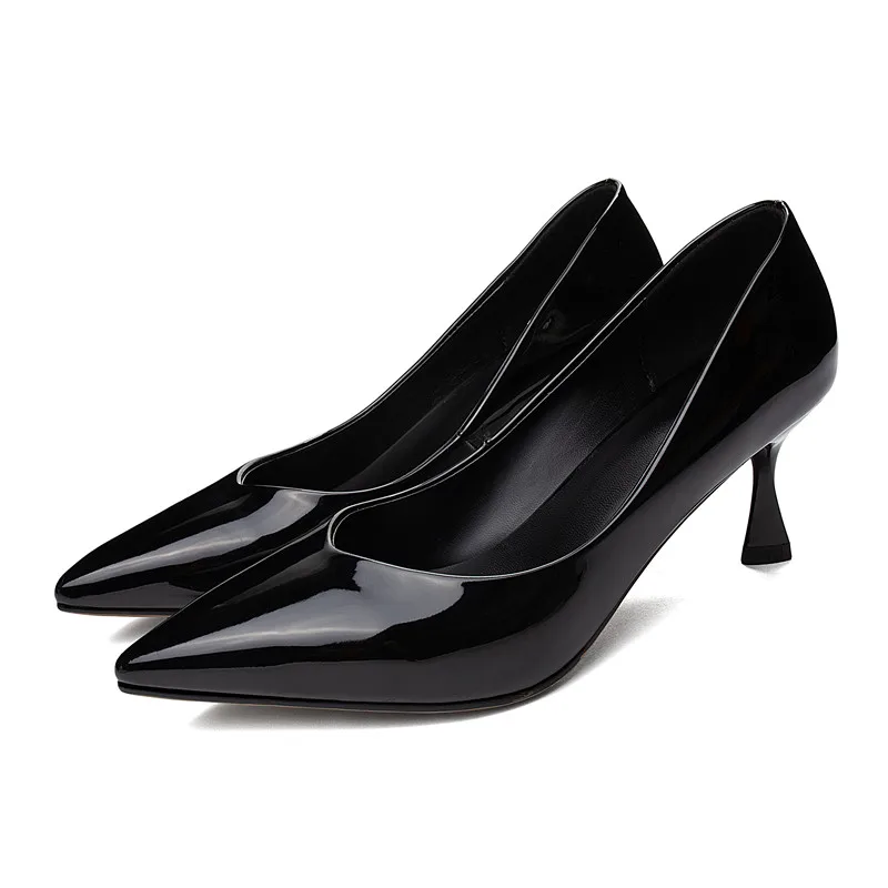 

FEDONAS Classic Design Pumps Women Spring Autumn Patent Leather Basic Office Party Shoes Woman Pointed Toe Pumps Plus Size