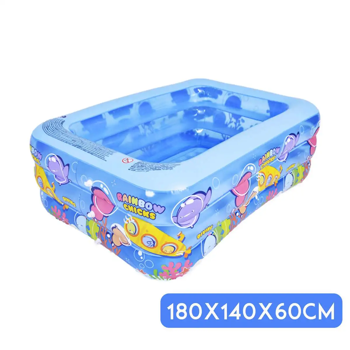 

125/155/180/200 CM Rectangular Inflatable Swimming Pool Paddling Pool Bathing Tub Outdoor Summer Swimming Pool For Kids