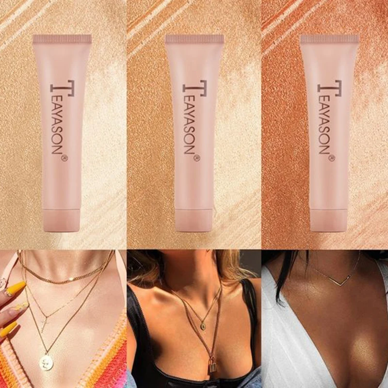 Glow Eyeshadow Liquid Highlighter Shimmer Gold Pink White Brighten Brown Shadow Face Make Up Makeup Eye |