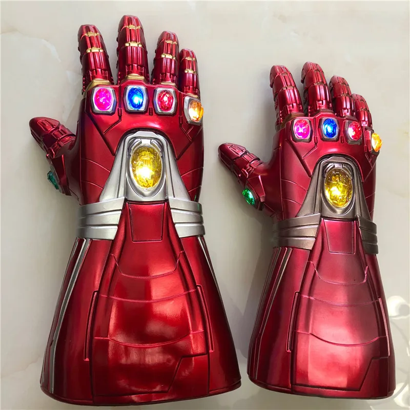 1: 1 светодиодный светильник Thanos Gauntlet Военные перчатки косплей Хэллоуин костюм реквизит Endgame 4 Quantum
