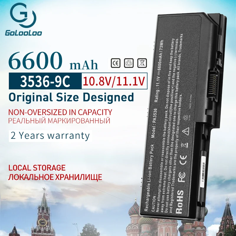 11,1 В 6600 мАч аккумулятор для ноутбука Toshiba PA3536U-1BRS PA3537U-1BAS PABAS100 PABAS101 Equium L350 P200D L350D P200