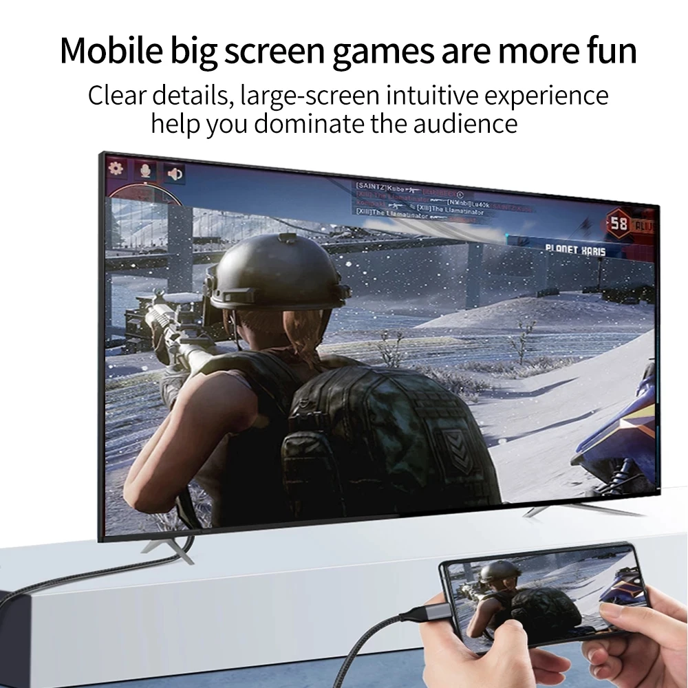 Кабель-переходник с Type C на HD 1 8 м Ultra 3840*2160 4 кГц 60 Гц для Macbook компьютера Android