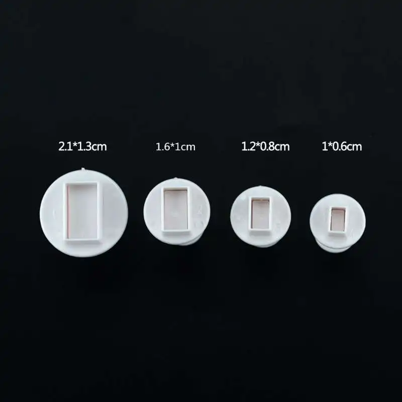 4 шт. прямоугольные Пружинные плунжеры для украшения торта помадки DIY инструменты