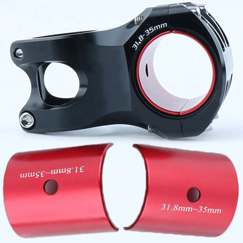 

1Pc Red Bike Handlebar Shim Stem Reducer Convert Bar Bore Adapter Part 31.8mm To 35mm Bar Bore Adapter