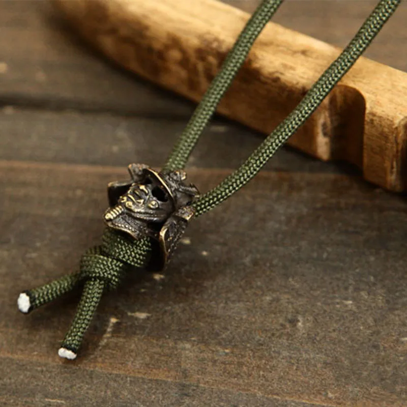 EDC Чистая латунь ретро армированный воин нож для солдат DIY аксессуары веревочная