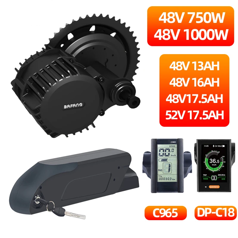 BBS02B BBS02 BBSHD 48 в 750 Вт 1000 Bafang комплект для переоборудования электровелосипеда с