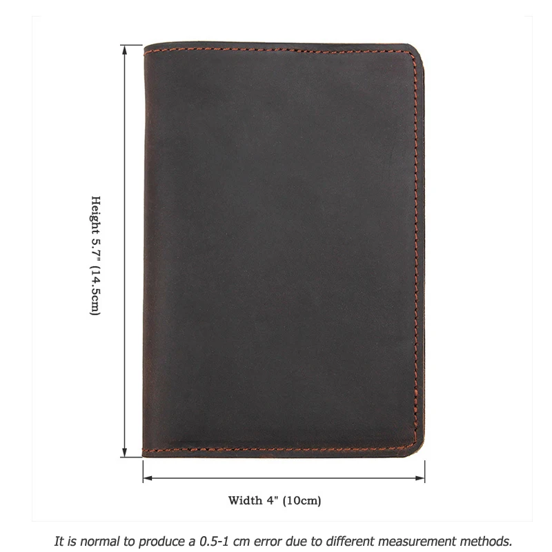passport cover genuine leather driver license bag crazy horse leather car driving document credit card holder purse wallet case free global shipping