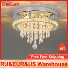 Минималистичная Хрустальная квадратная светодиодная люстра, s-лампа K9, лампа для коридора, коридора, освещение