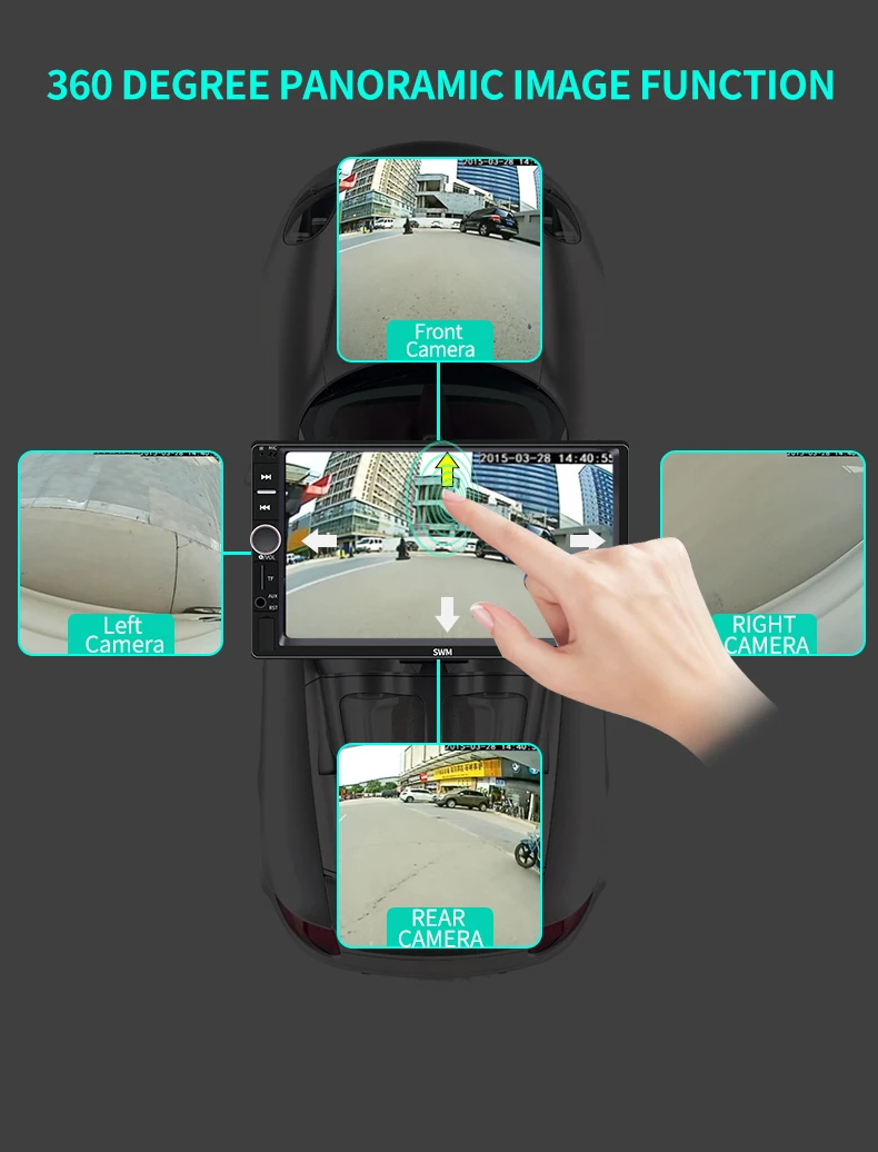 360° Reversing Image Radio Carplay 2 Din Radio Coche Autoradio Bluetooth Mirror Link 2din Car Stereo Audio Radios USB FM AUX TF