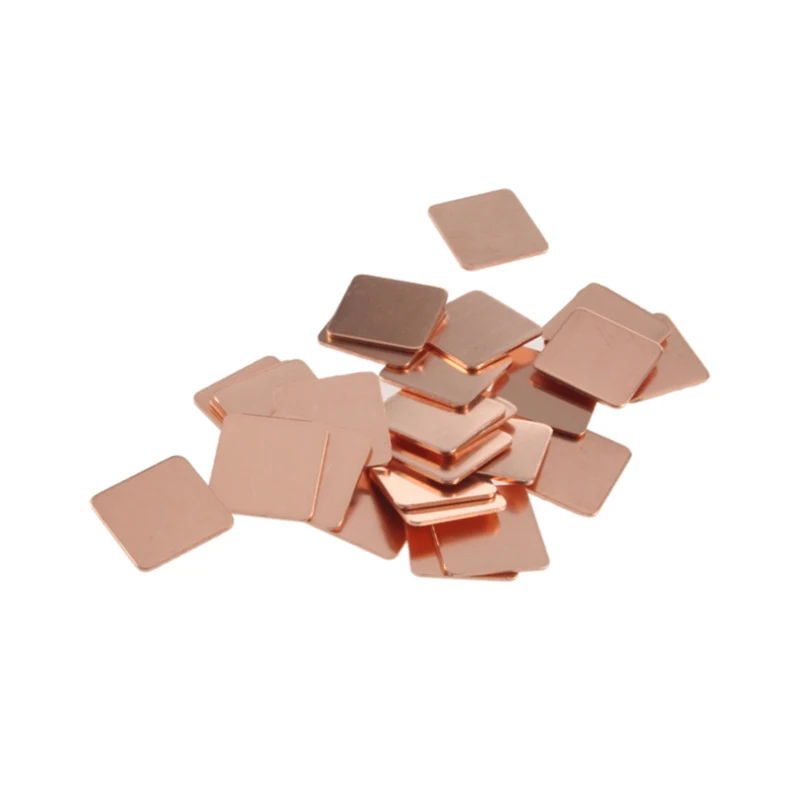 

30Pcs 15mmx15mm Heatsink Copper Shim Thermal Pads for Laptop GPU CPU VGA VDX99