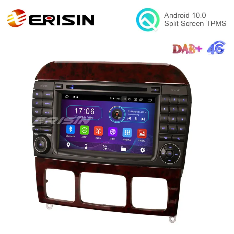 Erisin 5997 7 &quotAndroid 10 0 Автомобильный GPS WiFi BT TPMS DAB радио для Mercedes S Class W220 S280 S430 S500 S55 CL-Class