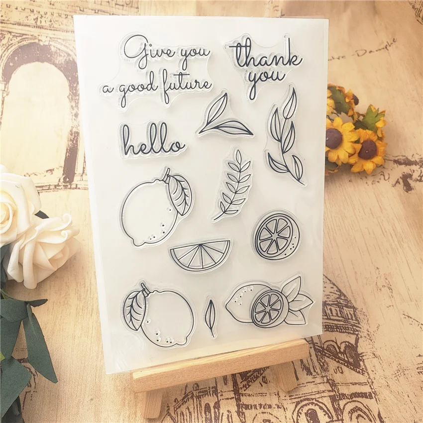 Hot selling lemon alphabet transparent clear stamp / silicone seal roller DIY scrapbook album card production | Дом и сад