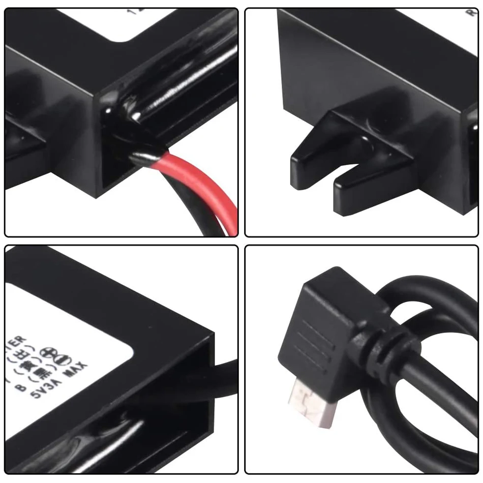 DC 12V to 5V 3A двойной микро порт USB преобразователь напряжения понижающий регулятор