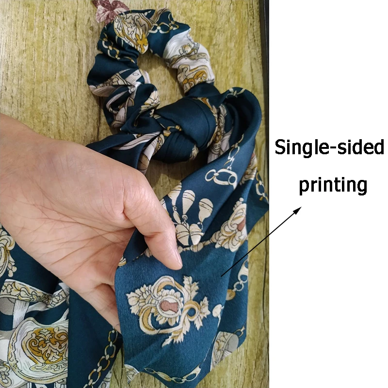 Резинка для волос женская с цветочным принтом модная эластичная повязка шарфом