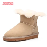 2021 winter womens boots new fashion low top snow boots sheep fur one piece clover short boots comfortable boots chaussure
