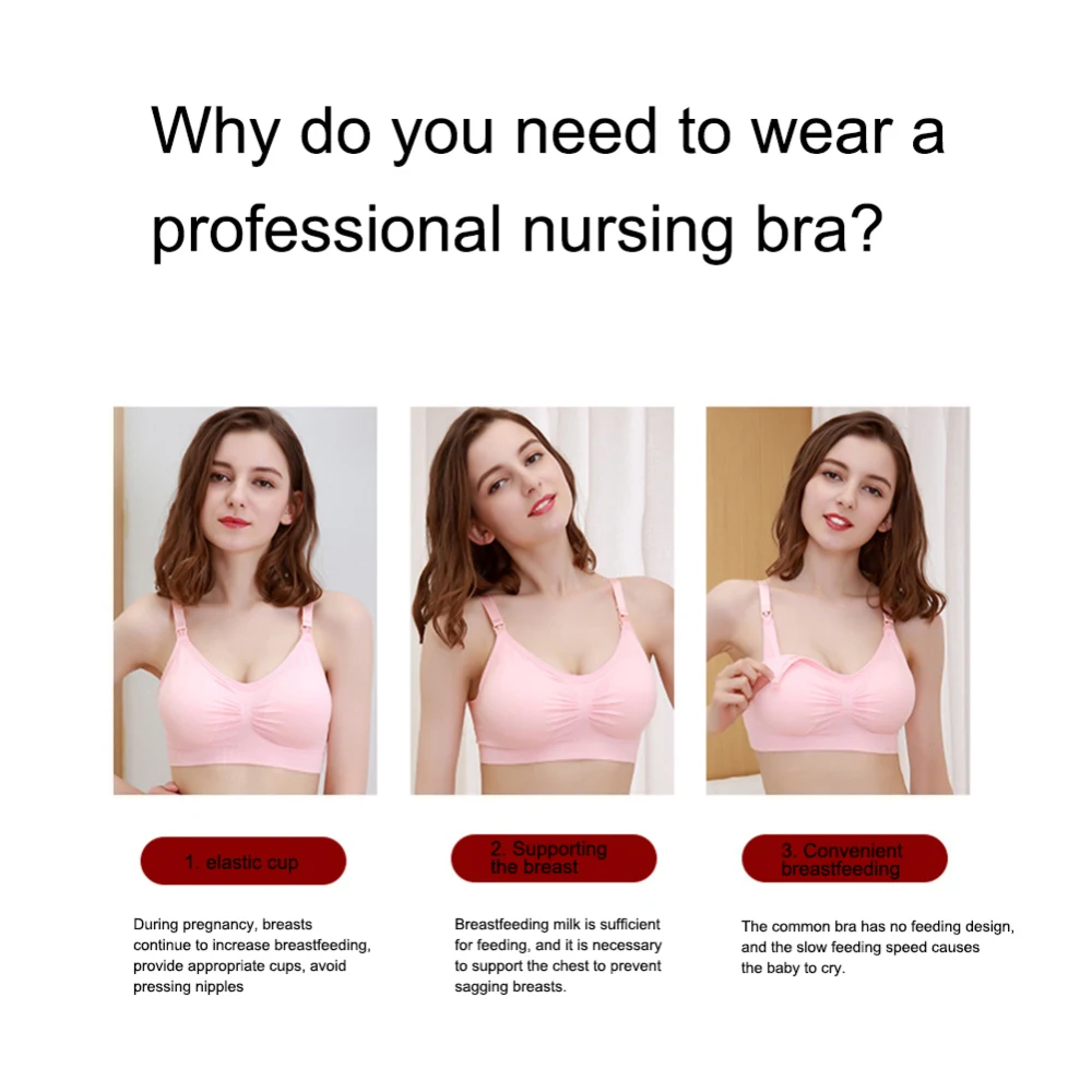 Новые однотонные эластичный Бюстгалтер для беременных Беспроводной