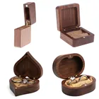 Деревянная шкатулка для обручальных колец, Подарочная деревянная шкатулка в деревенском стиле на заказ для невесты и жениха, 1 шт.