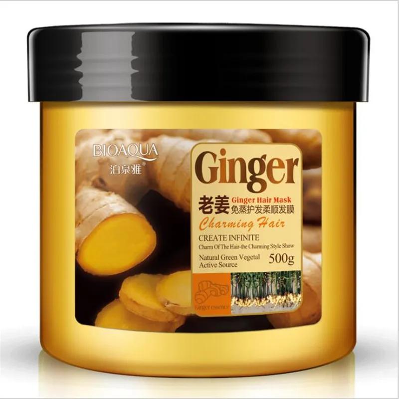 

BIOAQUA Ginger Hair Mask Moisturizing Deep Repair Frizz For Dry Damaged Hair Smooth Hair Conditioner 500 ml