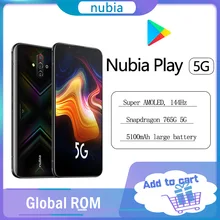 Nubia teléfono móvil inteligente con Pantalla AMOLED de 144Hz, 8GB, 256GB, Snapdragon 765g, NSA, carga rápida de 30W, versión global 5G, Original (1)