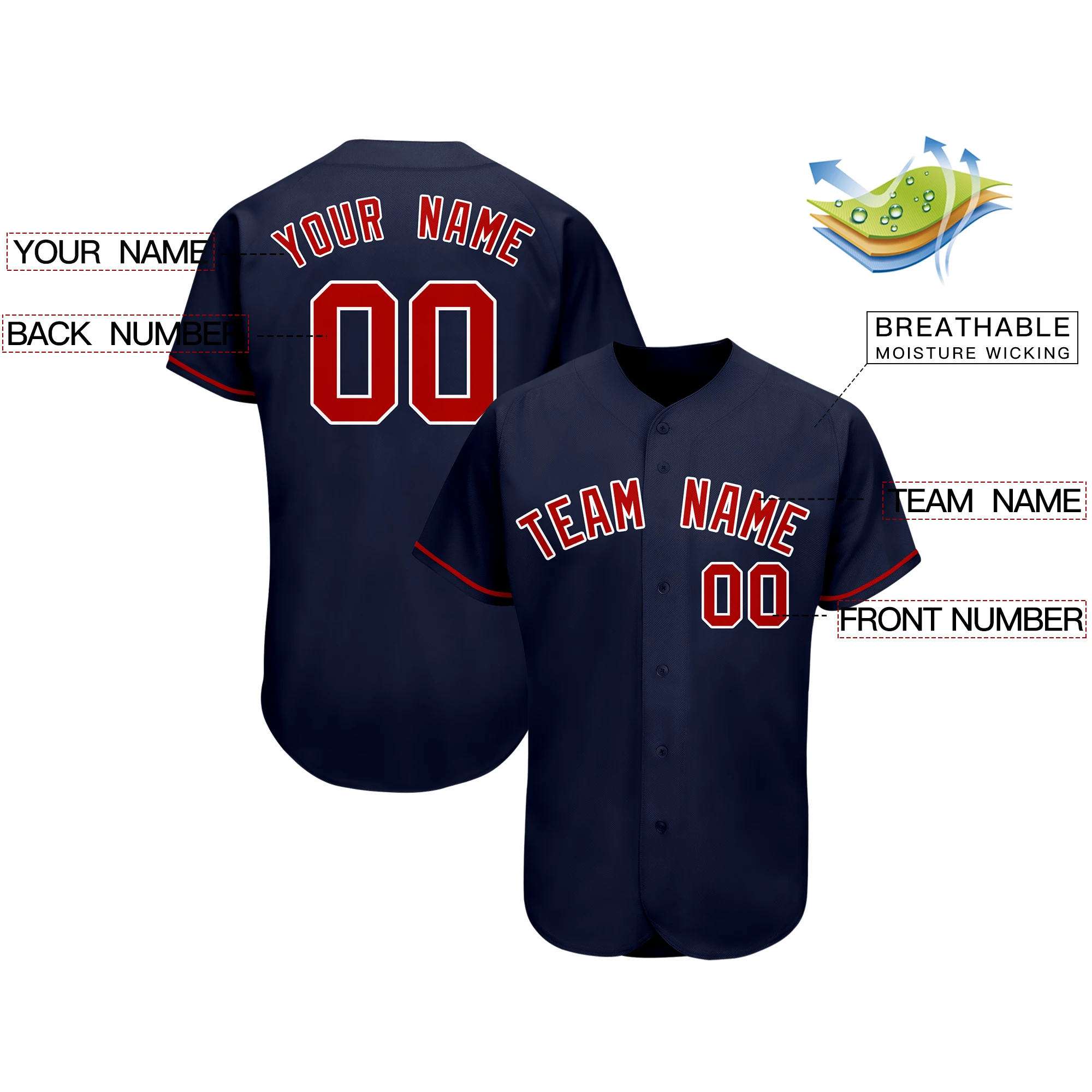 Personalized Custom Baseball Shirt Sublimation Stitched Team Name Number Baseball Jersey Outdoor Softball Game Training Men/Kids
