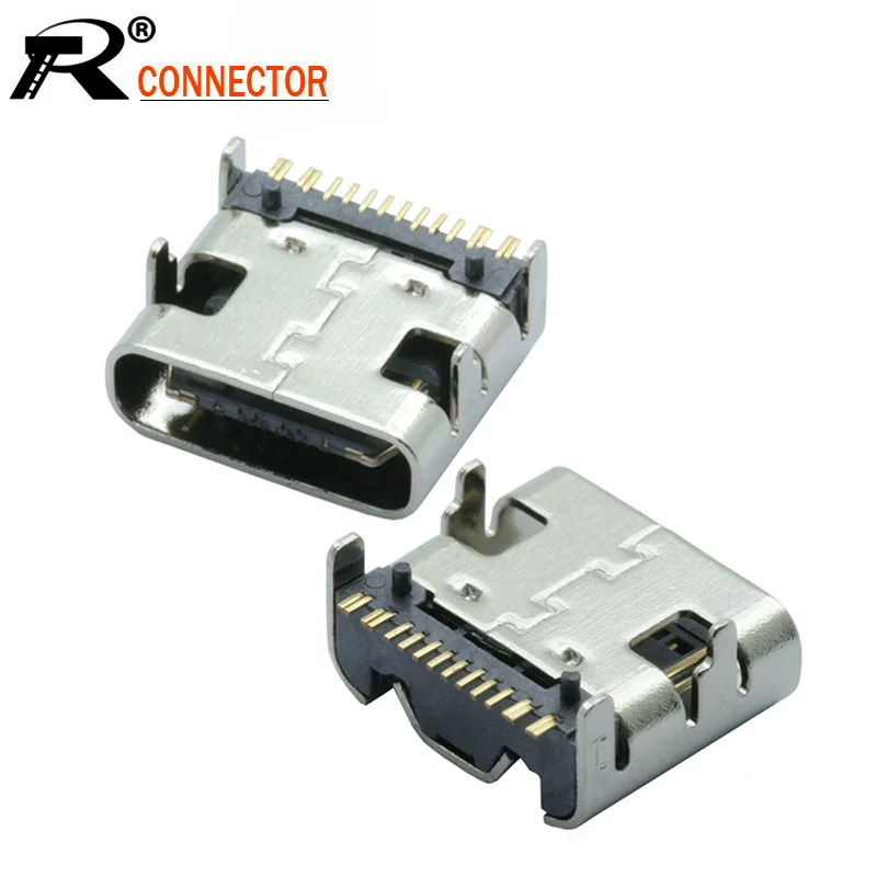 1000 шт./лот Тип C 16 контактный разъем SMT USB 3 1 тип-c гнездовой размещение SMD DIP для