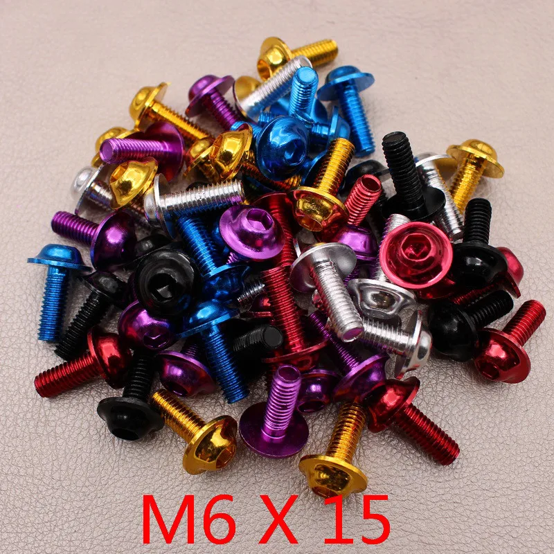 10 шт. красочные универсальные M5 M6 мотоциклетные винты для honda suzuki yamaha Kawasaki vespa piaggio