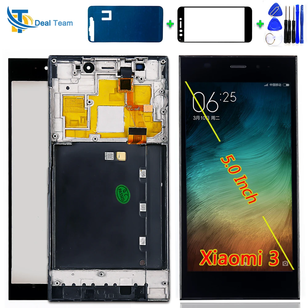 Сделка команда 5 0 дюймов ЖК дисплей для Xiaomi M3 Mi3 MI 3 сенсорный экран дигитайзер