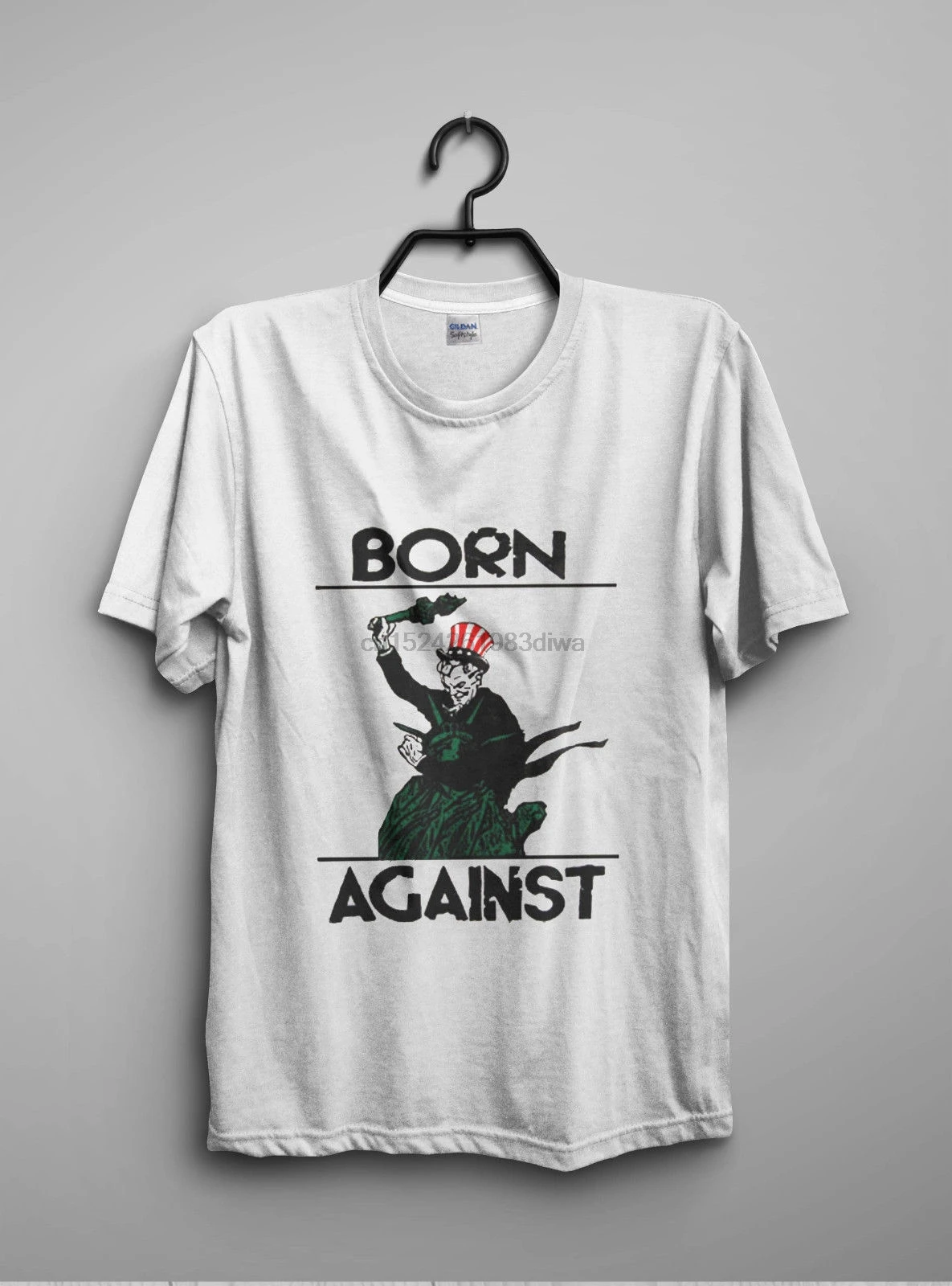 

Vintage BORN AGAINST UNCLE SAM vs STATUE LIBERTY T-Shirt Reprint S - XXL