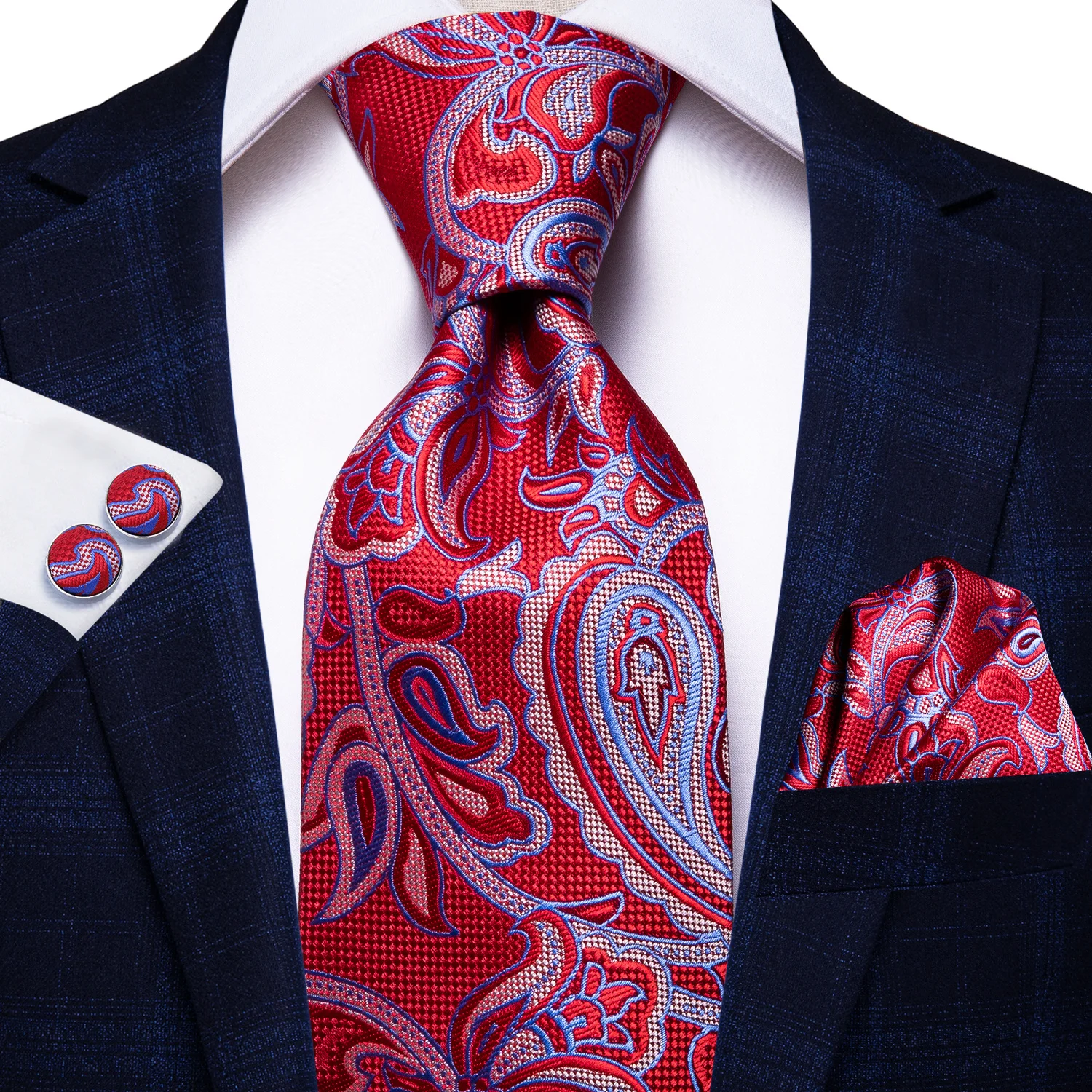 

Hallo-Krawatte Paisley Wein Rot 100% Seide herren Krawatte Krawatten 8,5 cm Krawatten fr Mnner Formale Business Luxus hochzeit