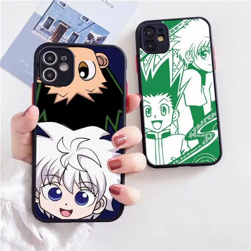 

Bumper Hunter X Hunter Gon Freecss Phone Case For iphone 13 12 11 xr xs x 7 8 pro max Light black Soft TPU Silicone Clear Case