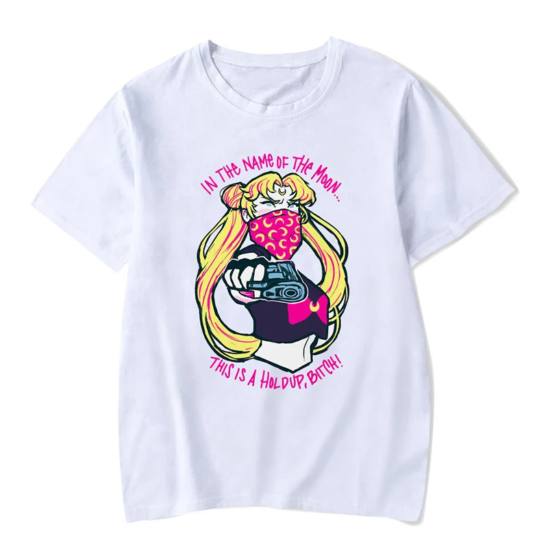 Sailor Moon Kawaii женские футболки s для женщин летние милые корейские Японские Аниме модные повседневные хлопковые футболки Femme
