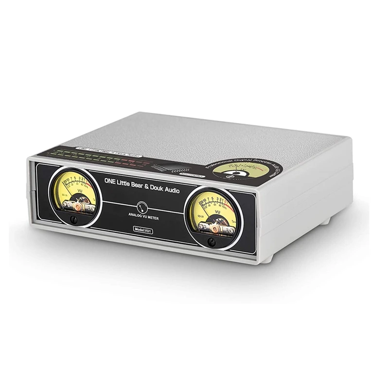 

MIC+LINE Dual Analog VU Meter DB Panel Display Stereo Audio Visualizer Sound Level Indicator For Power Amplifier,US PLUG