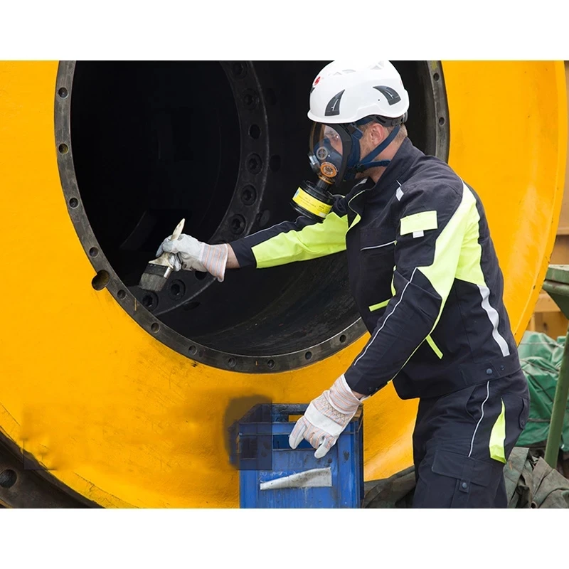 Маска химическая на все лицо пылезащитный респиратор каучуковая промышленная