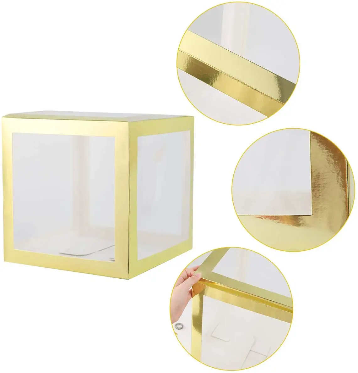 4 шт. прозрачные коробки с воздушными шарами буквенным принтом детские блоки