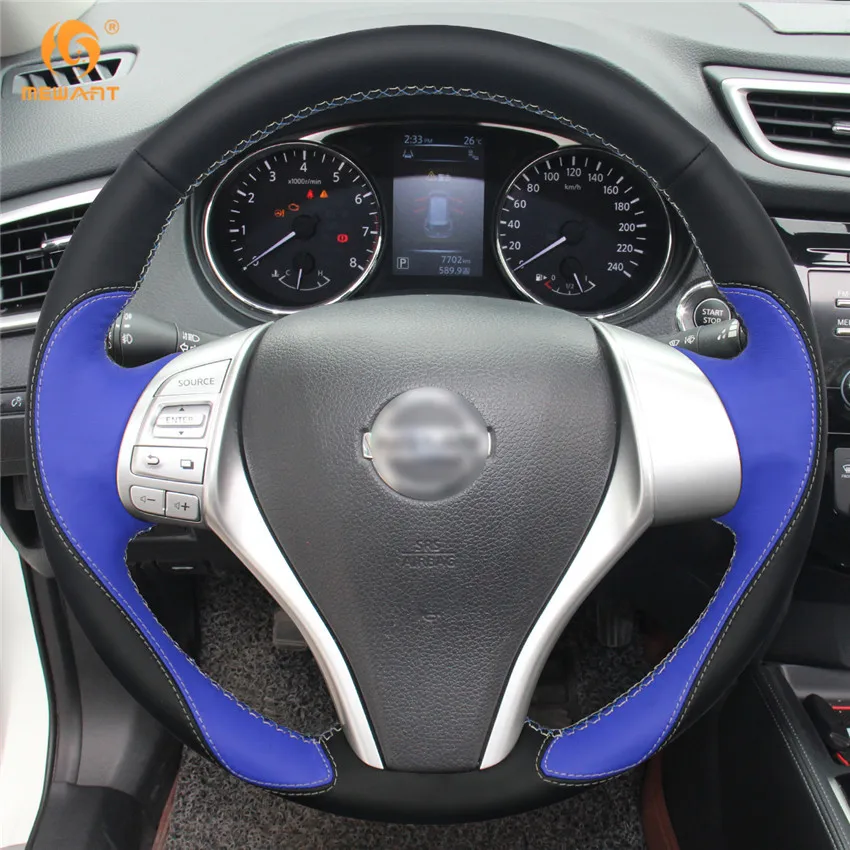 MEWANT черно синяя кожаная фотосессия для Nissan Teana Altima 2013 2016 X Trail QASHQAI Rogue Sentra Tiida