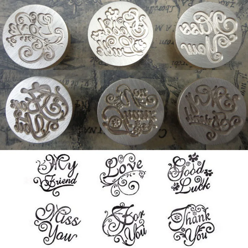 Воск для сургуча в стиле ретро поздравление английский Aphabet без ручки медные