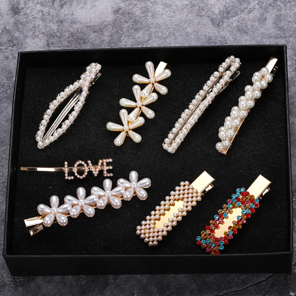 Женские заколки для волос с искусственным жемчугом элегантный роскошный