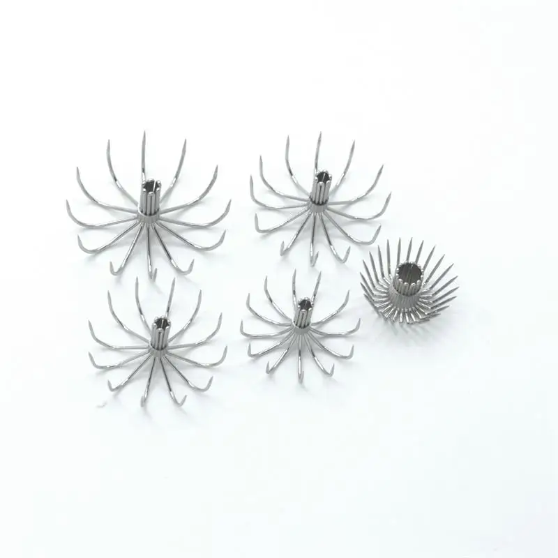 10PCS 12 Needle Stainless Steel Squid Umbrella Hook Lifelike Squid Beating Ocean Barbed Umbrella Fishing Hook Fishing Tackle