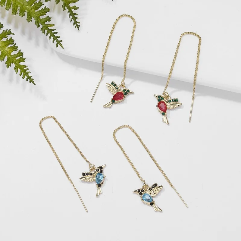 

New Crystal Hummingbird Chain Necklaces for Women Fashion Gold Color Clavicle Birds Collares Pendant Necklace