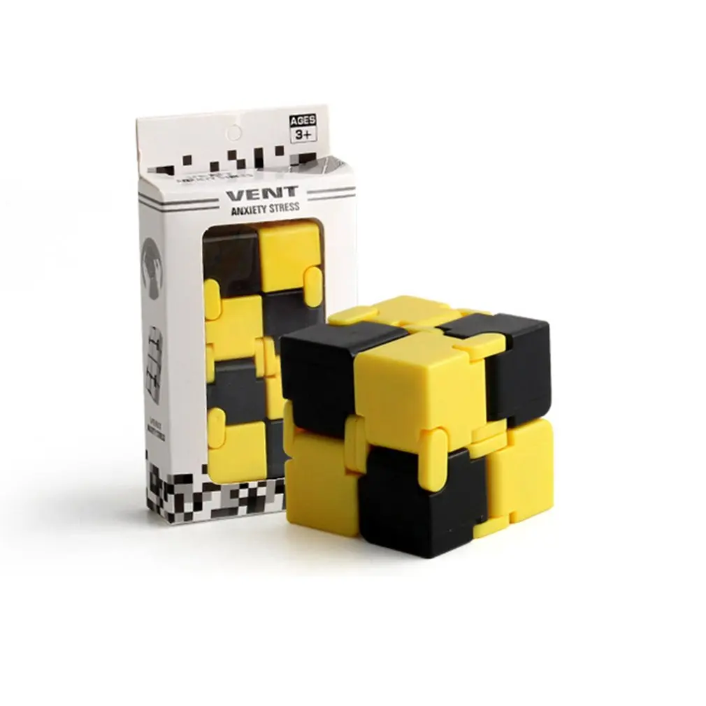 Волшебный неограниченный волшебный декомпрессионный куб складной кончик пальца