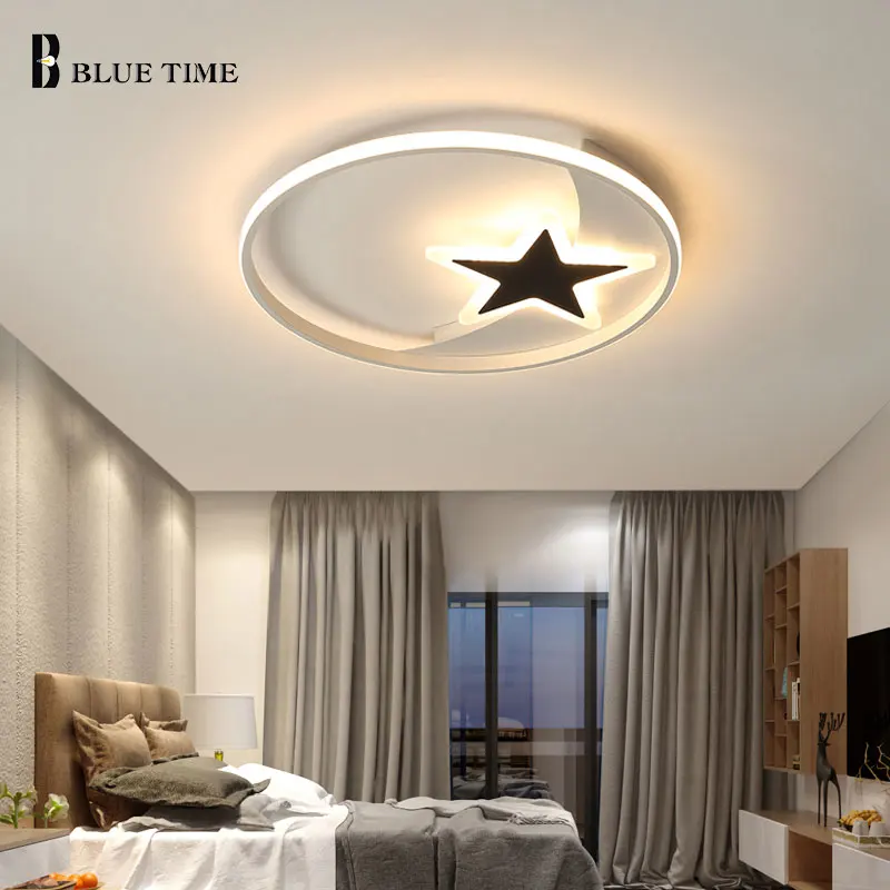 

Креативный дизайнерский современный светодиодный потолочный светильник со звездами для спальни, гостиной, столовой, черного и золотого цв...