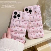 slim matte cute pink back little flower phone case for iphone 12 11 13 pro 13pro xr xs max x soft silicone protective cover