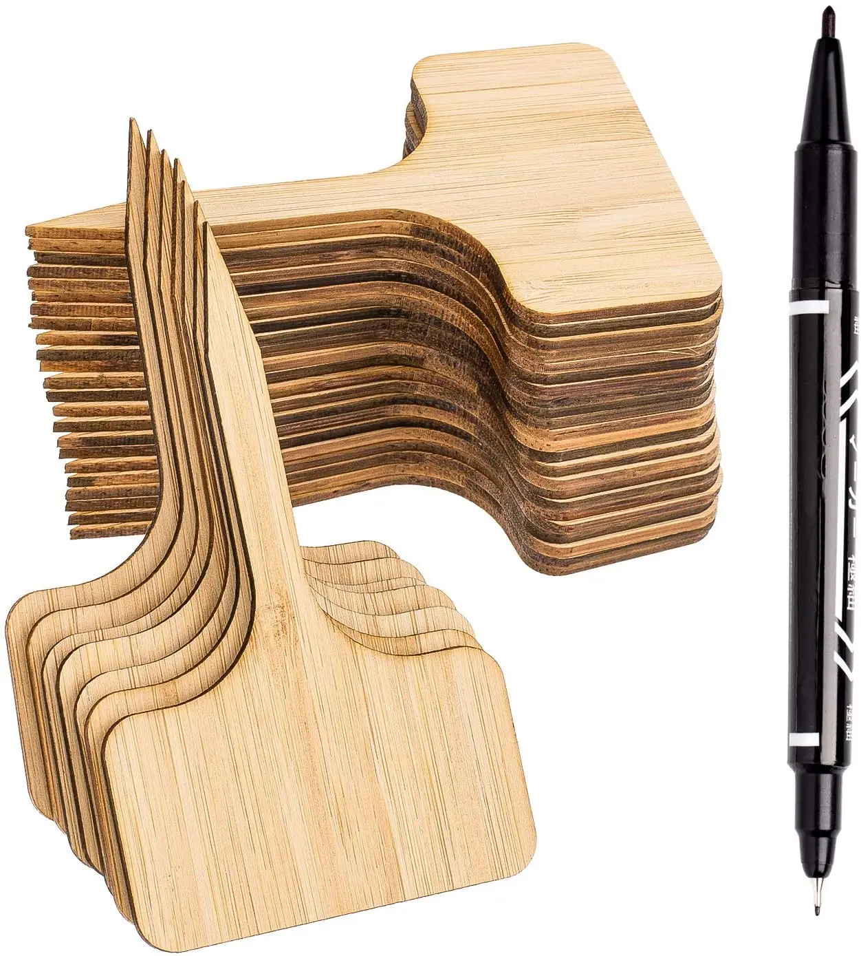 20 шт бамбуковые прослойки в ярлыки для растений Т образный ключ завод штекер