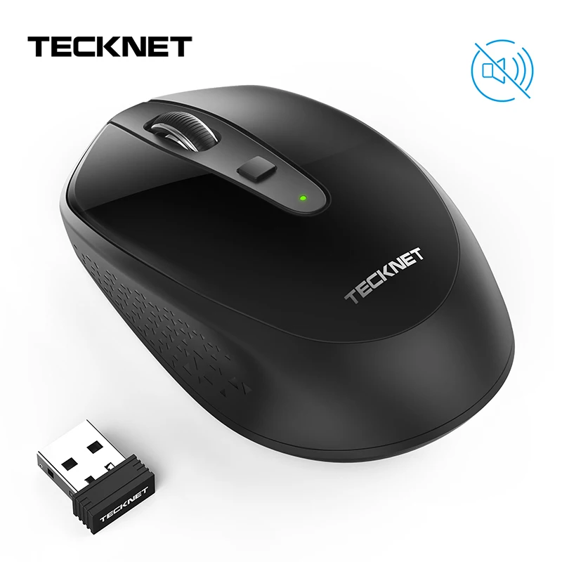 TeckNet беспроводная мышь 2000 dpi регулируемая 2,4 GHz эргономичная мышь USB 2,0 приемник оптическая компьютерная мышь для ноутбука PC мышь