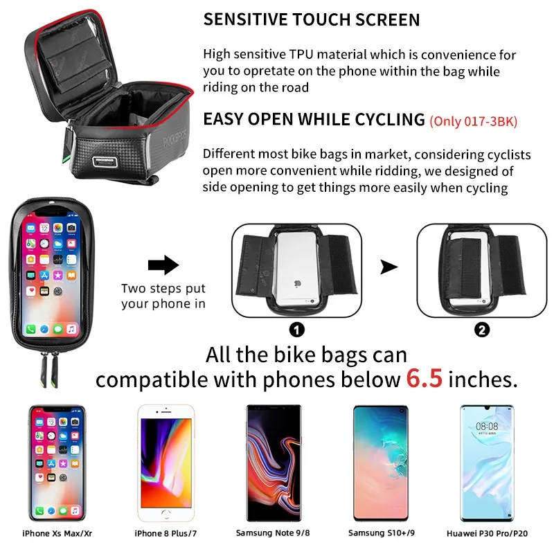 

Cycling Bike Bicycle Top Front Tube Bag Waterproof Frame Bag Big Capacity MTB Bicycle Pannier Case Bike Accessories