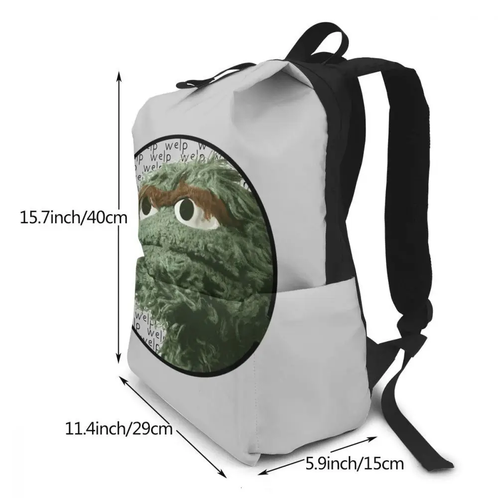 Героев шоу Улица Сезам с принтом Элмо рюкзак Оскар Welp типографии рюкзаки