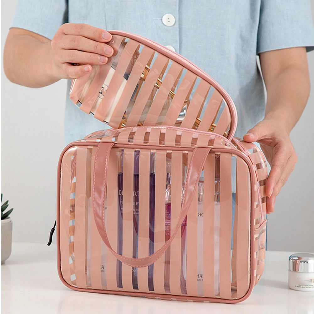 2 шт./компл. ПВХ сумка для плавания прозрачные сумки в полоску Прозрачные Пляжные