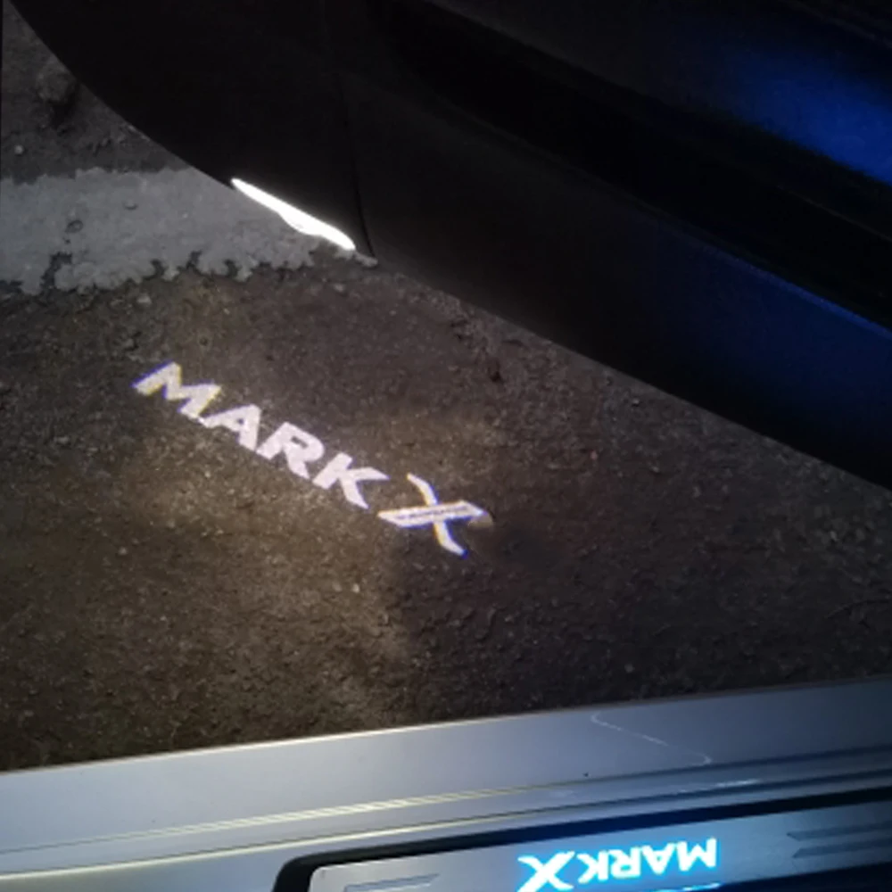 

2pcs White Reiz Mark X Shadow Courtesy Light LED Car Door Warning Light For Toyota Reiz Mark X Toyota Logo Projector Lamp